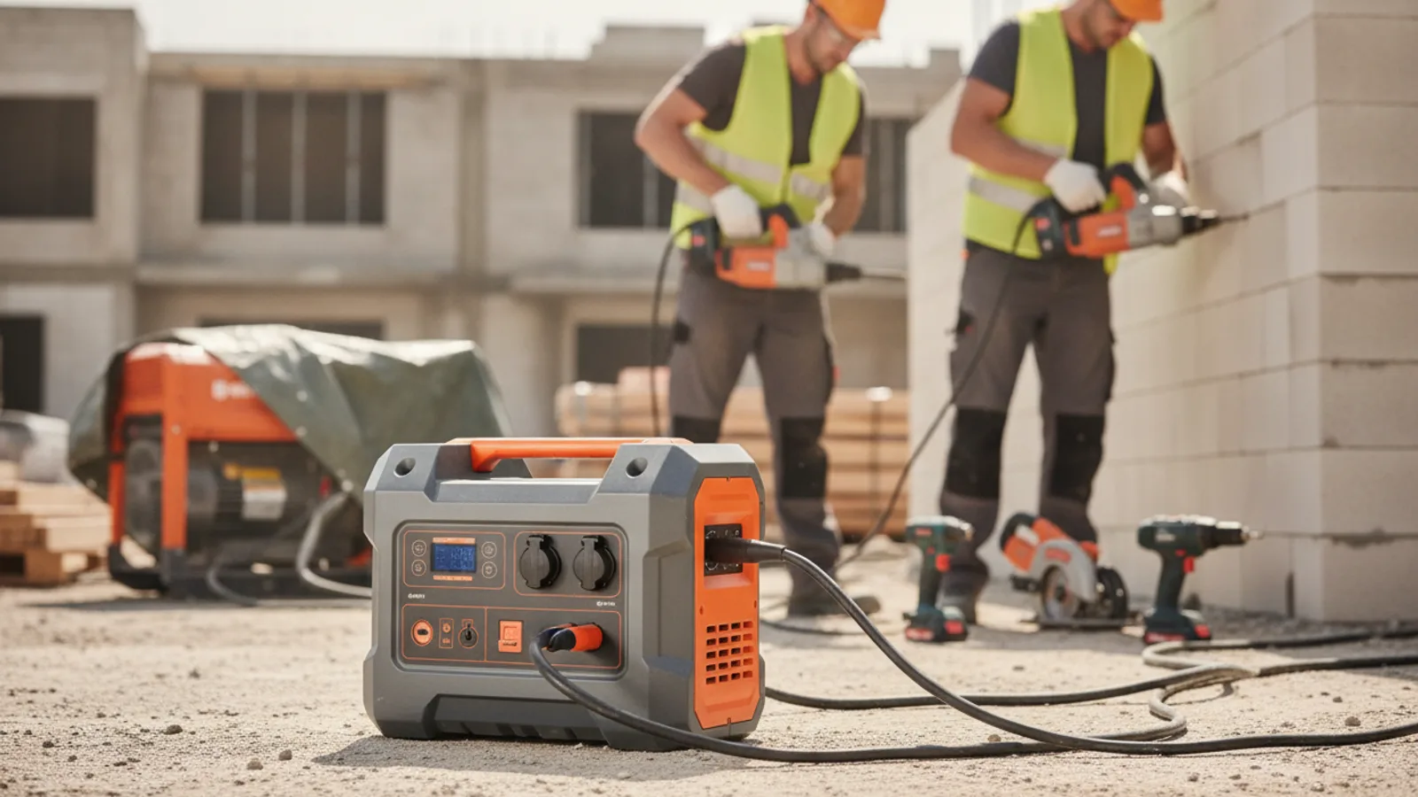 Louer une batterie électrique de chantier : l'alternative silencieuse au groupe électrogène