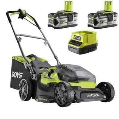 Tondeuse RYOBI One+ 2x18V l.37cm avec 2 batteries 5Ah à louer