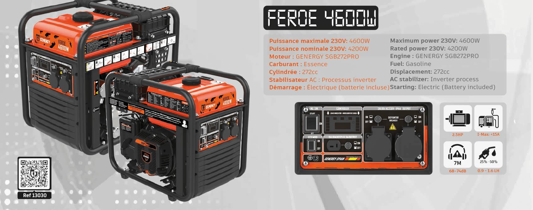 Groupe électrogène FEROE 4600W Inverter