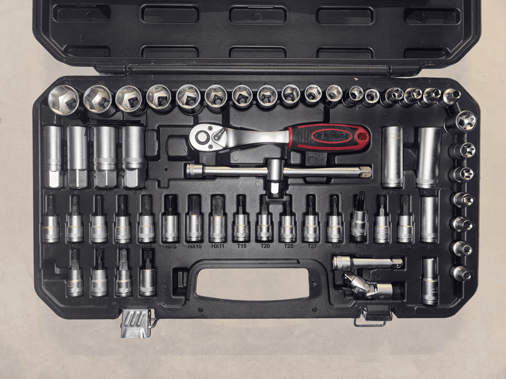 Jeu de douilles et clés à cliquet PARKSIDE