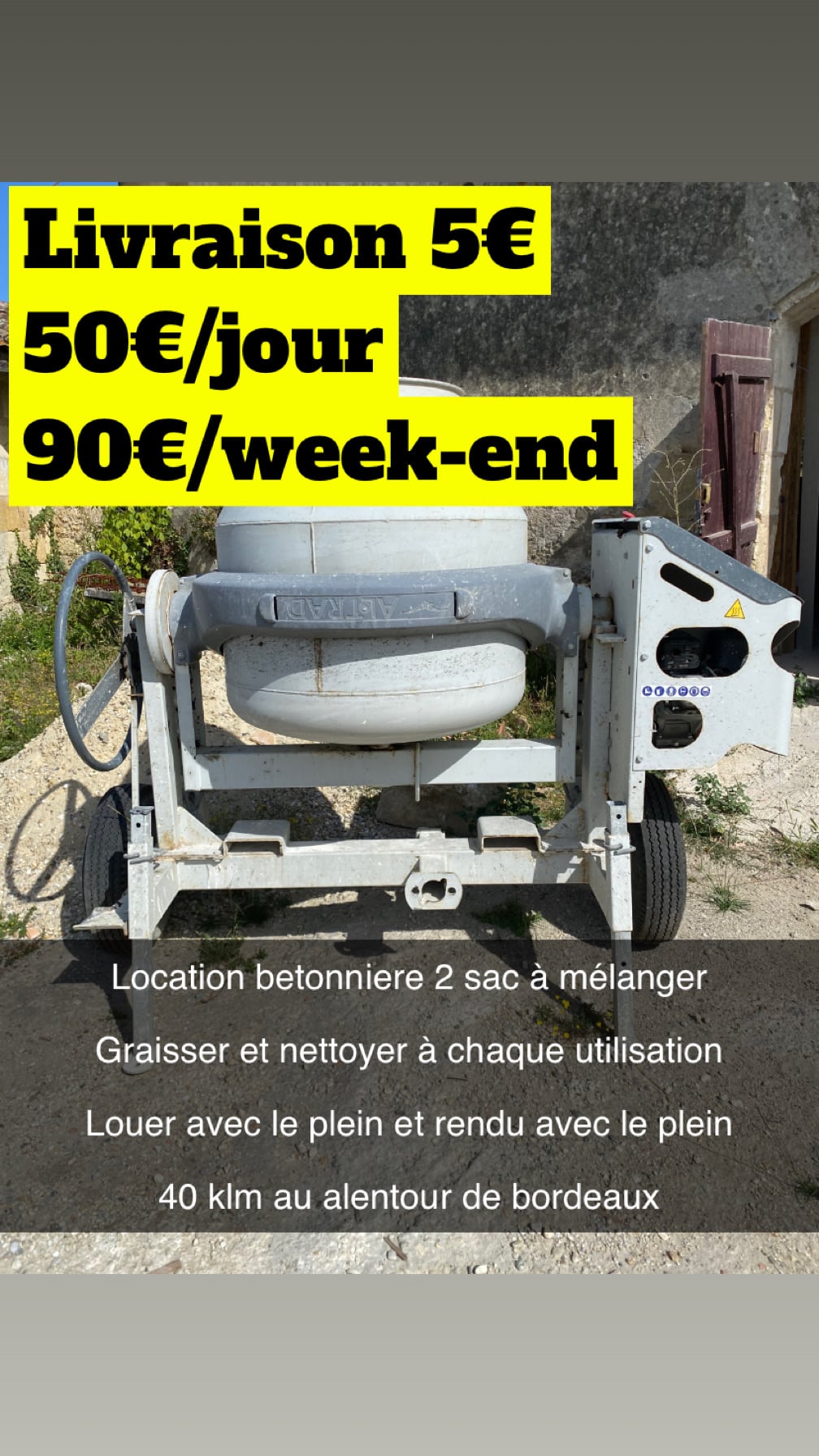 Bétonnière thermique