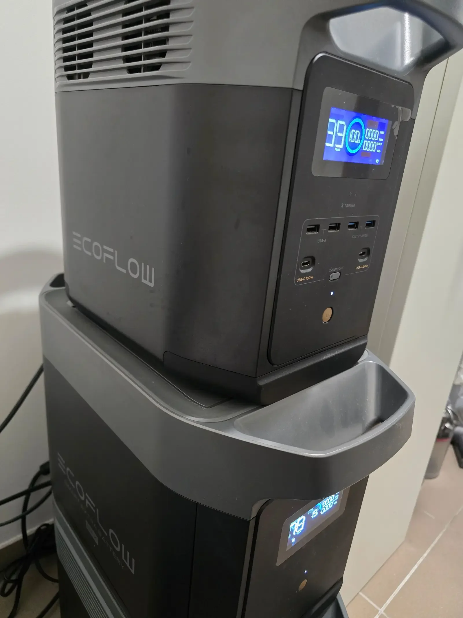 Batterie Ecoflow delta 2 + batterie supp max 3kw