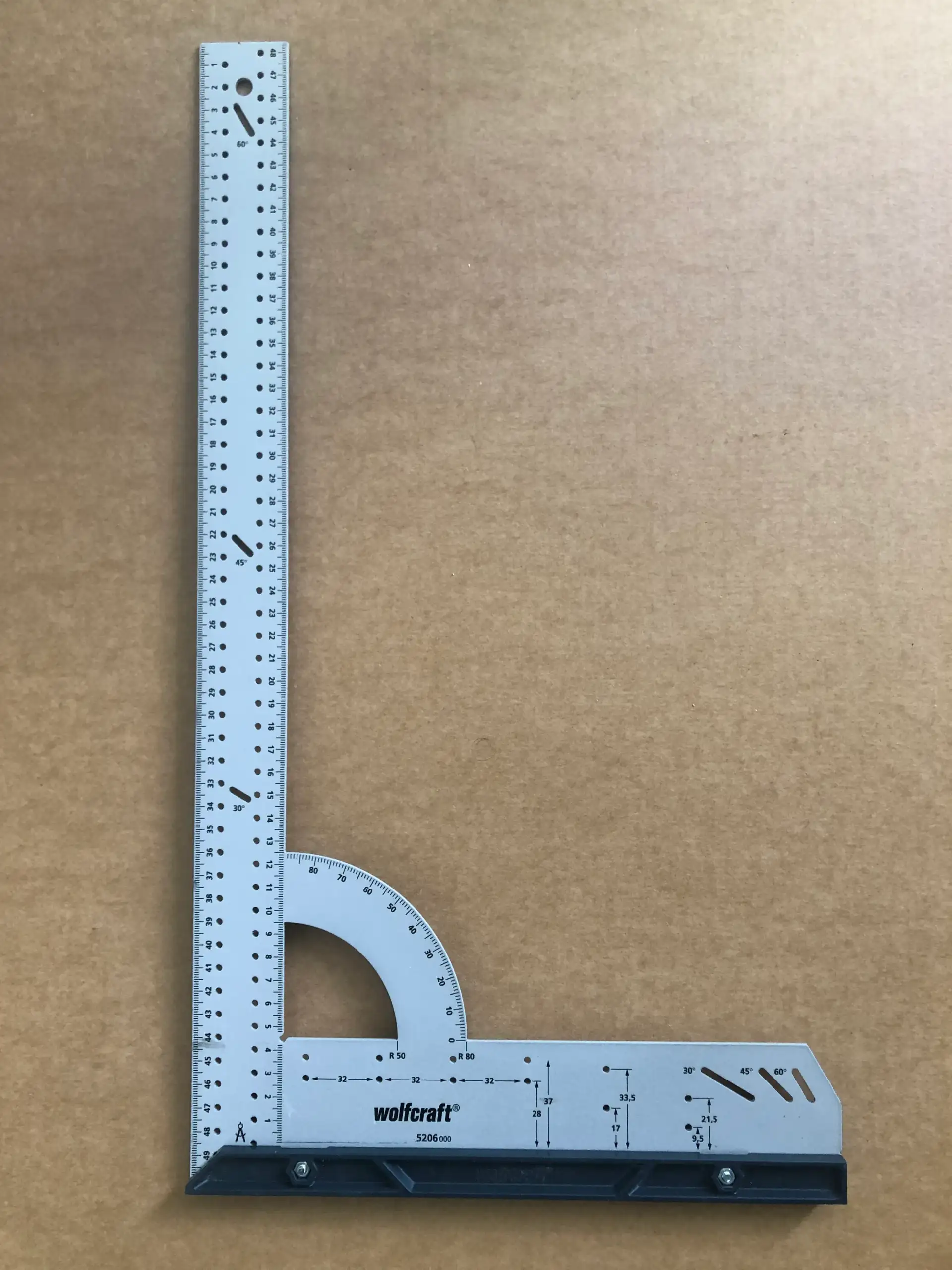 Equerre multifonction en acier WOLFCRAFT, 50 cm