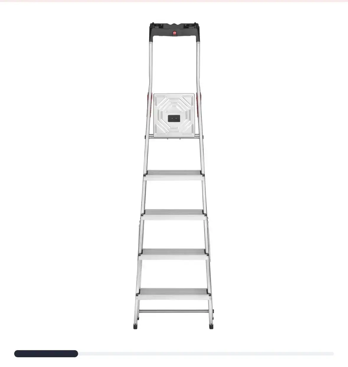 Escabeau aluminium 5 marches avec tablette porte outils