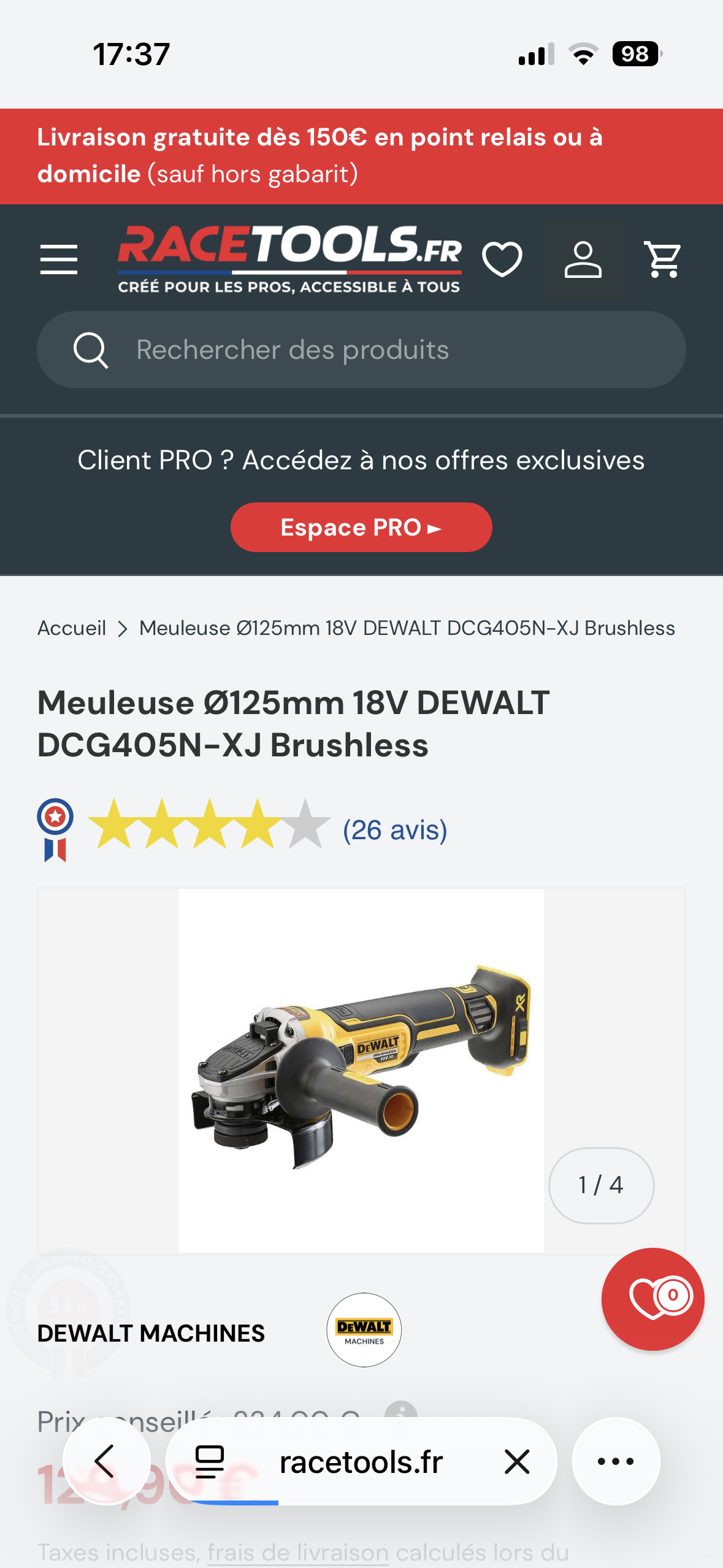 Meuleuse d’angle