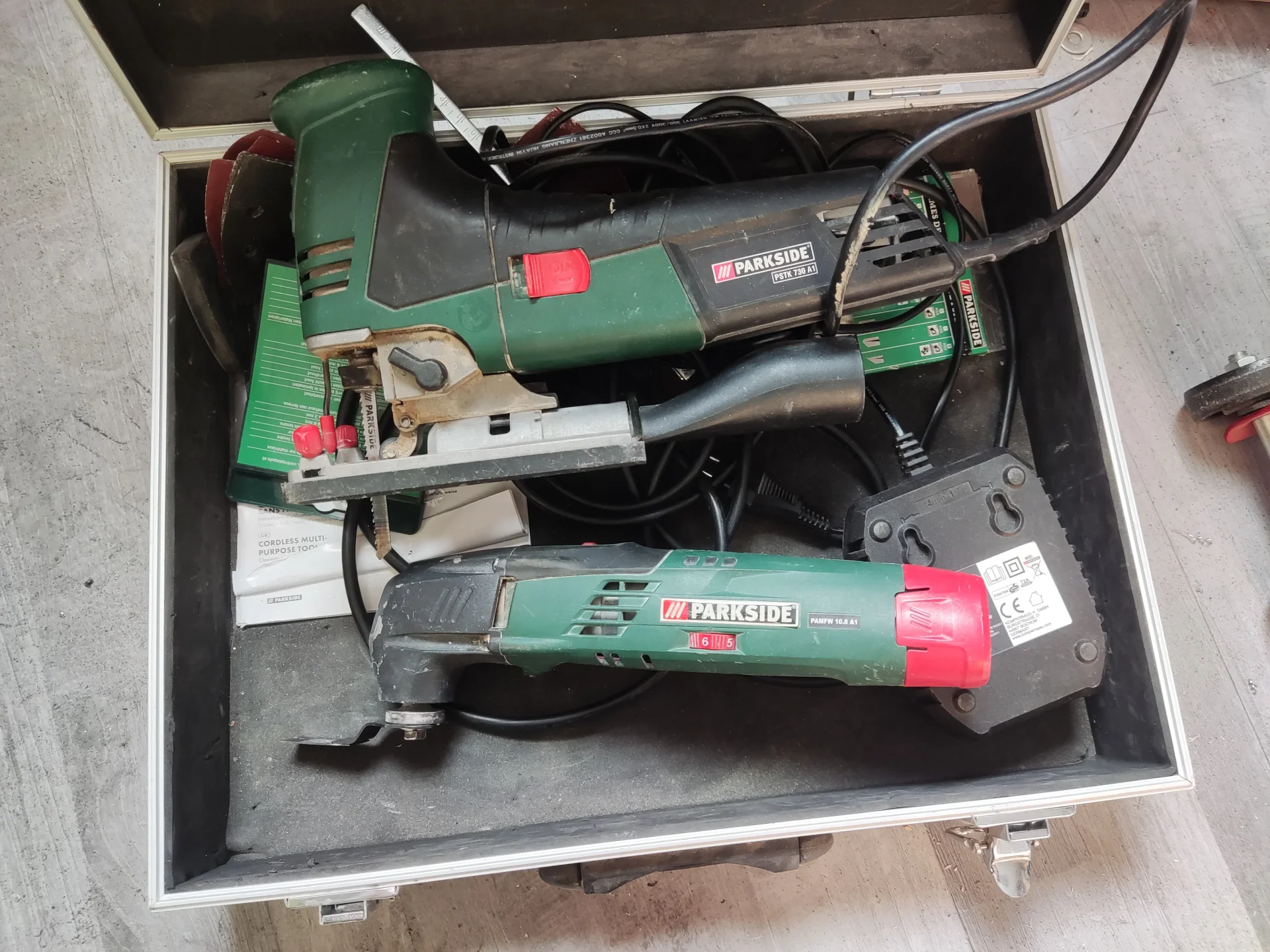 Outil multifonction sans fil Parkside 12V avec lame diamantée