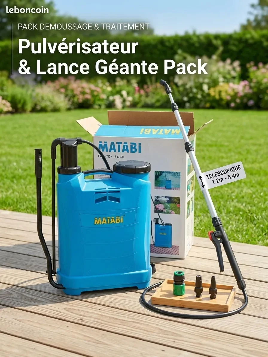 Pack Pulvérisateur à dos Matabi & Lance Télescopique