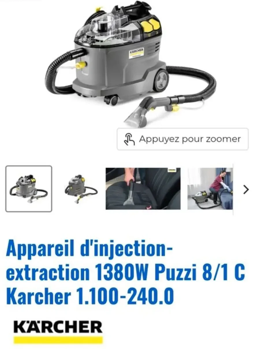 Shampouineuse Professionnelle Karcher Puzzi 8/1